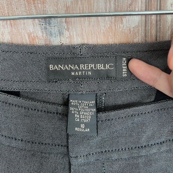 Banana Republic Martin Fit Cotton Blend Trouser Pants Gray Size 10 - Picture 12 of 12